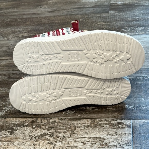 Hey Dude Shoes Men Size 11 Wally Merry Fishmas Sweater Lace Up Loafers Comfy NEW - Picture 10 of 12